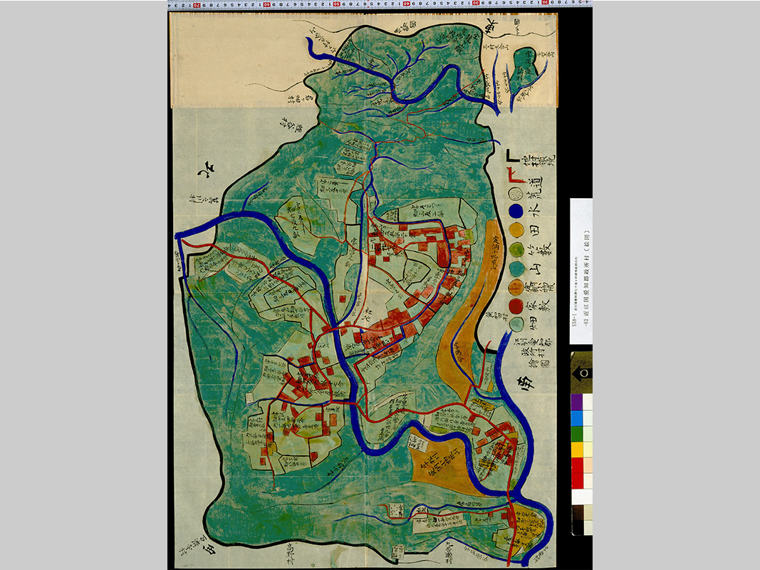 近江彦根藩領出流原村古地図○江戸末期 野州安蘇郡出流原村仮絵図 ⑥ 